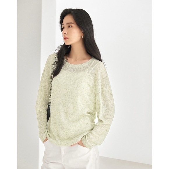 Flax Linen Blend knit top - Picture 7 of 8